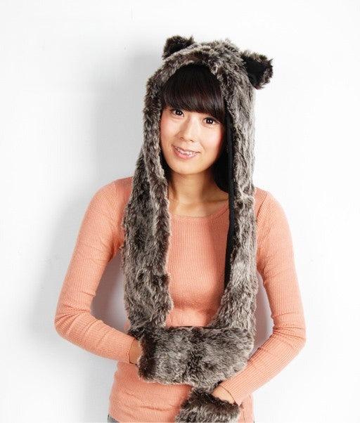 Copricapo Bear Birba - indossato look invernale | Dream Shop