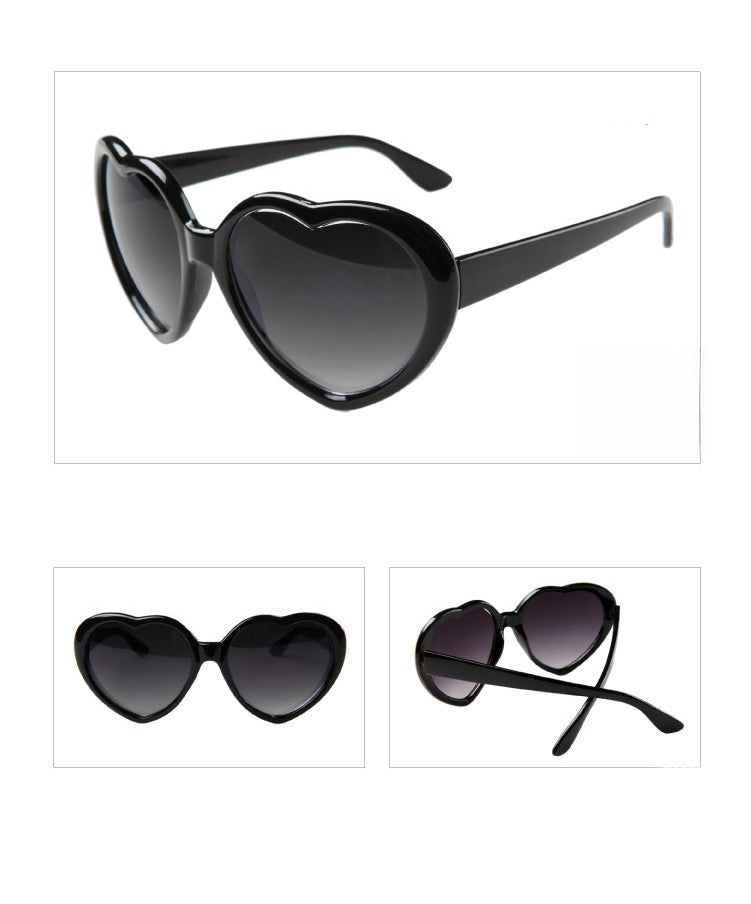 Heart Sunglasses colore rosso vista frontale — Dream Shop