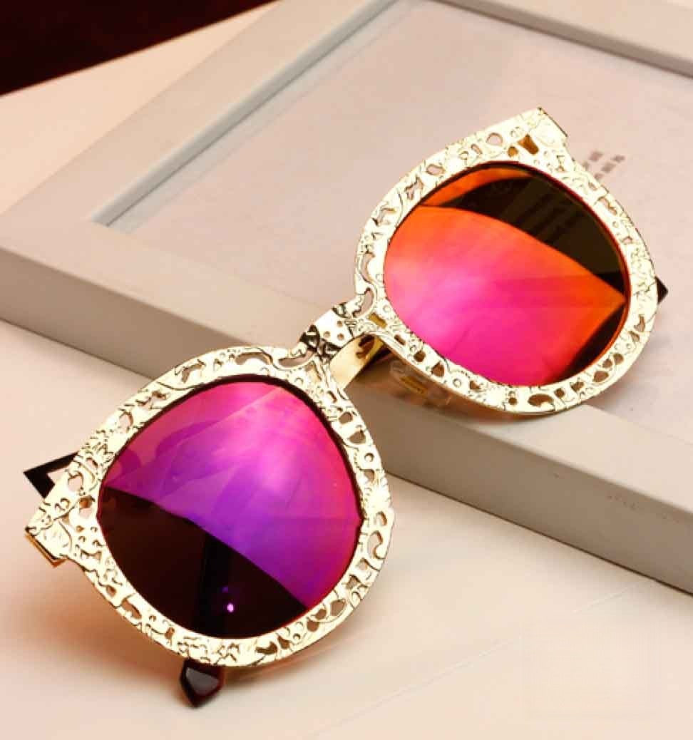 Framer Sunglasses con montatura in metallo lavorato — Dream Shop