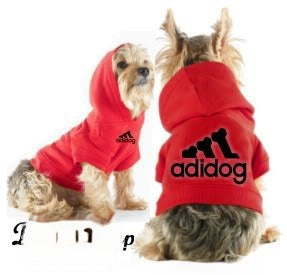 Felpa Adidog Rosso TOY vista laterale | Dream Shop