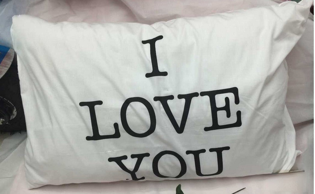 Federe I Love You More vista laterale | Dream Shop