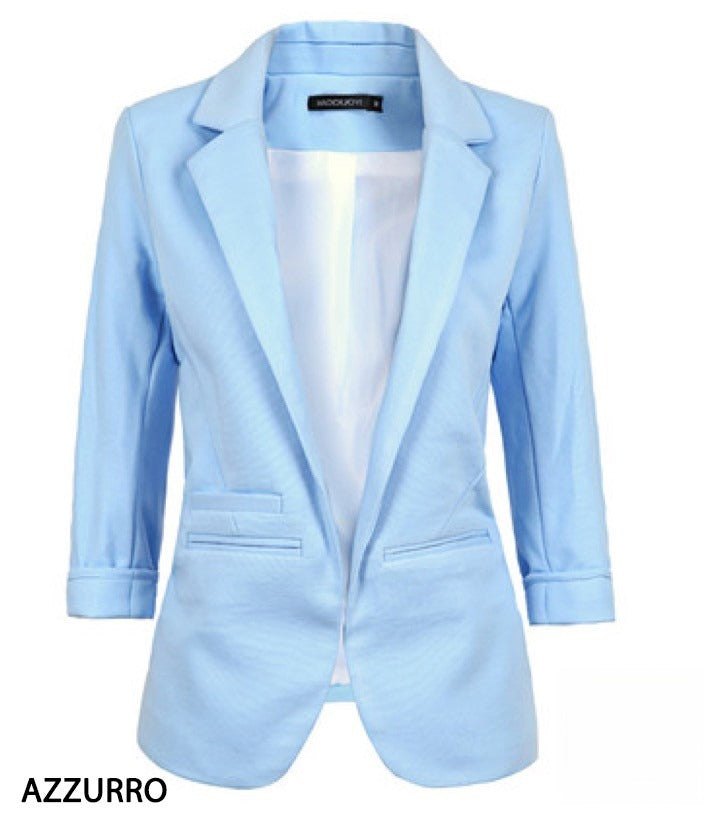 Blazer Naomi manica risvoltata colore - Dream Shop