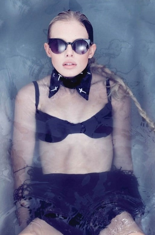 Super Vintage Sunglasses Nero vista laterale | Dream Shop