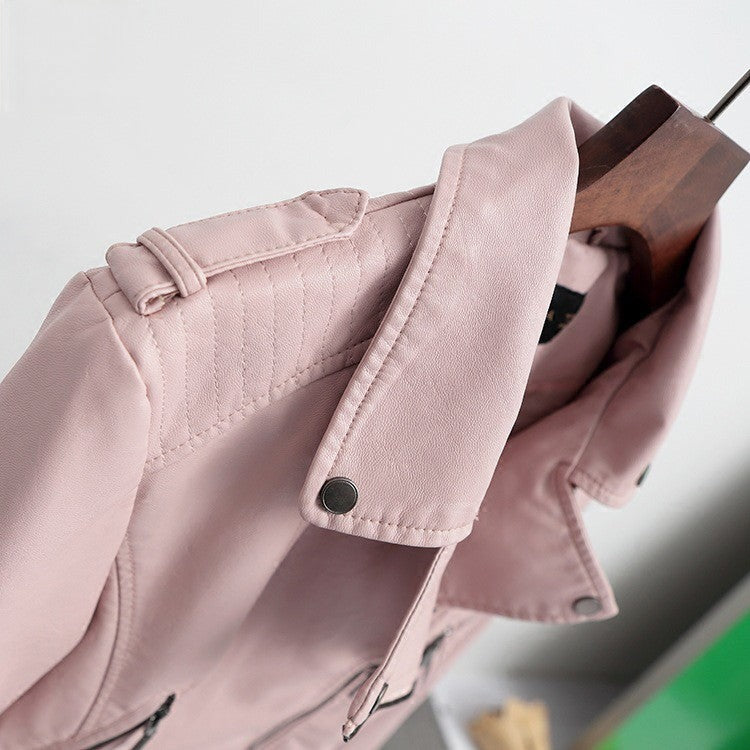 Chiodo ecopelle Pinks rosa confetto donna