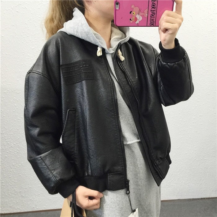 Bomber ecopelle Sincontrol vintage zip tasche Dream Shop