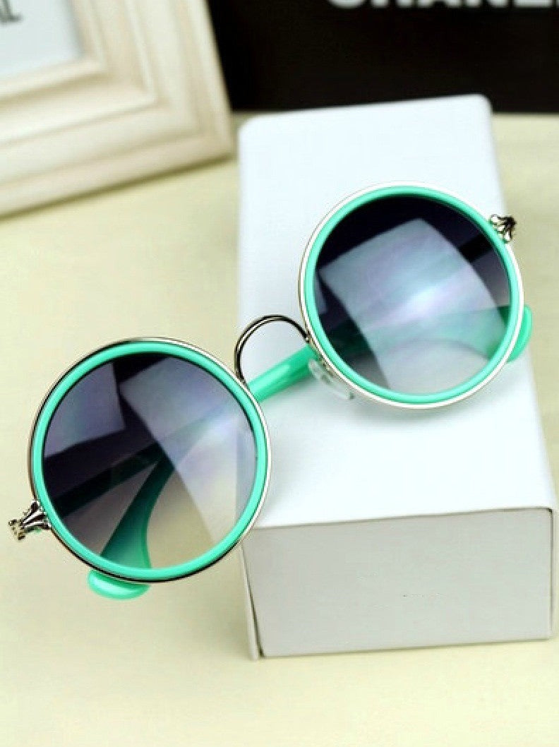 Around Sunglasses colore nero vista frontale — Dream Shop