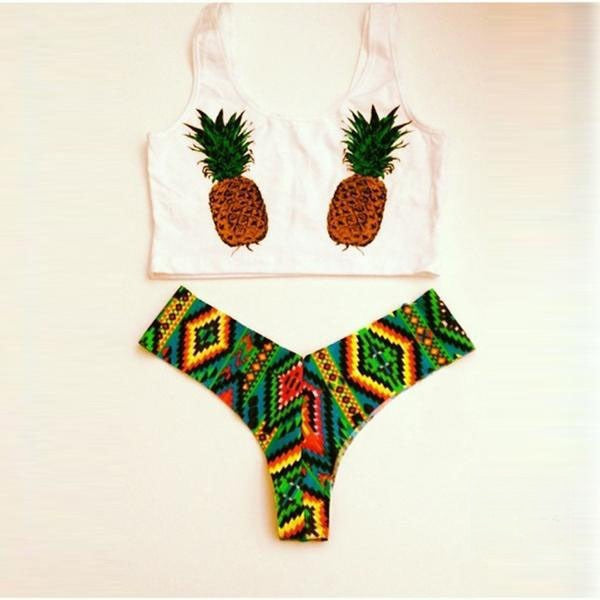 Complete pineapple print top gallery XS-L — Dream Shop