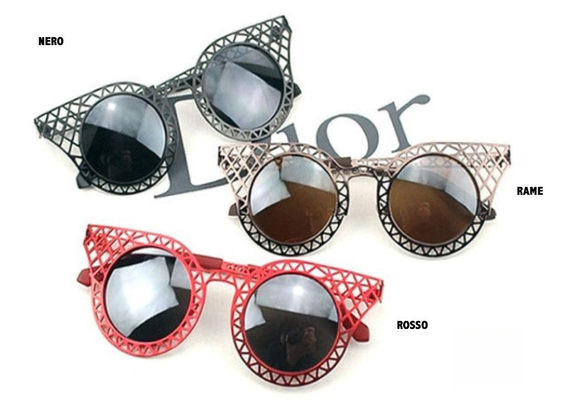Sunglasses Net colore oro vista frontale — Dream Shop