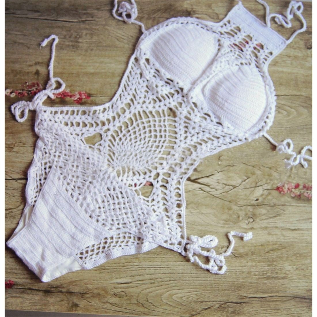 Monokini neck lace rosso taglia M — Dream Shop