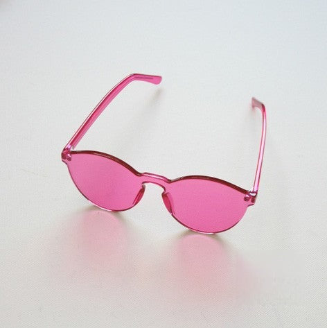 Plastik Sunglasses colore arancio vista frontale — Dream Shop