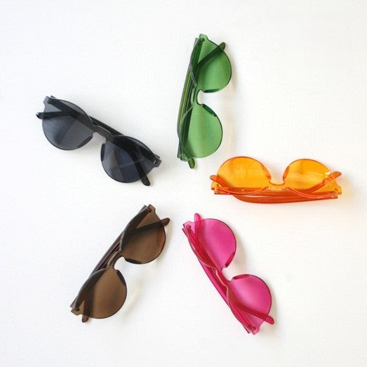 Plastik Sunglasses colore rosa vista frontale — Dream Shop