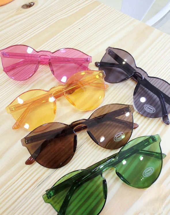 Plastik Sunglasses dettaglio costruzione senza montatura — Dream Shop