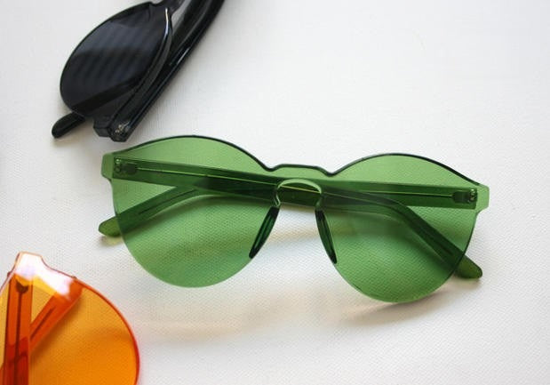 Plastik Sunglasses Nero vista frontale | Dream Shop