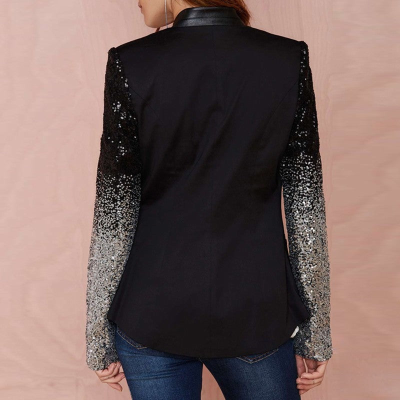 Sequin Sleeve Jacket