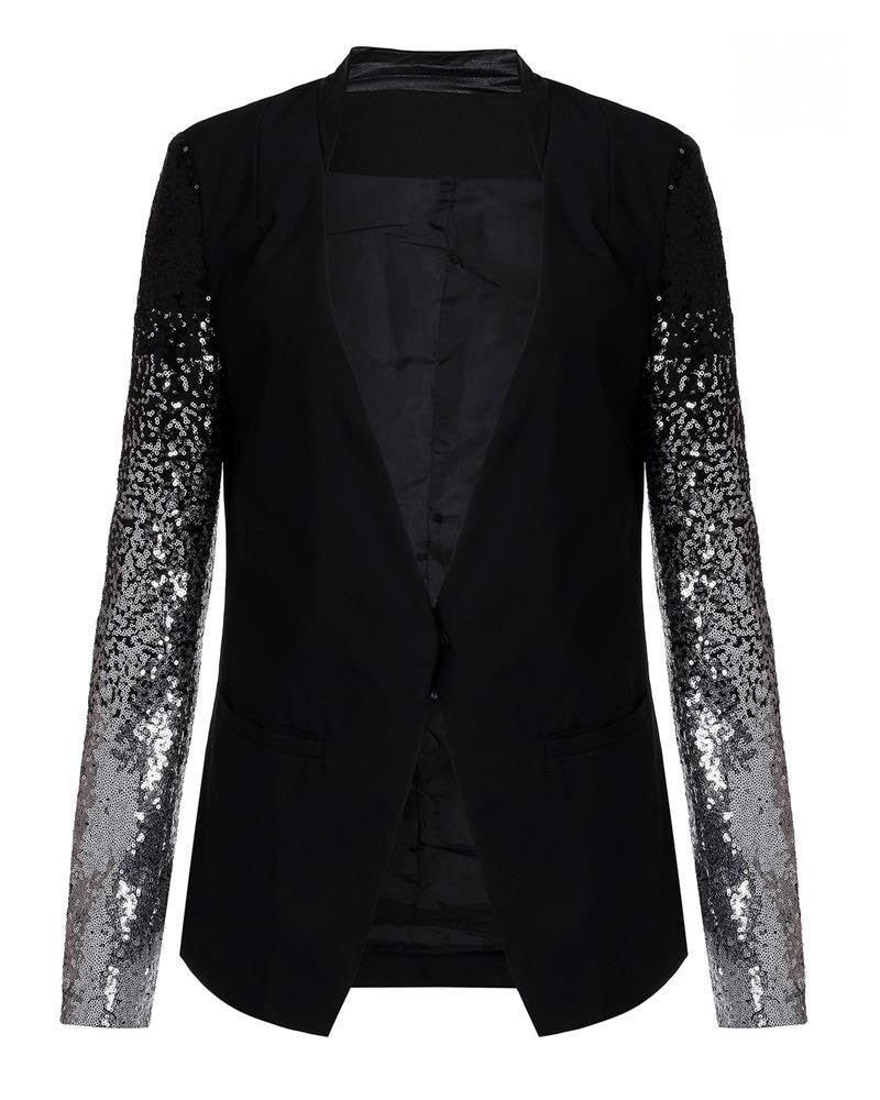 Sequin Sleeve Jacket