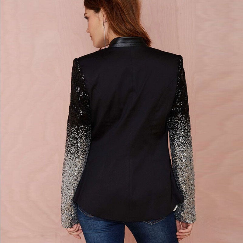 Sequin Sleeve Jacket