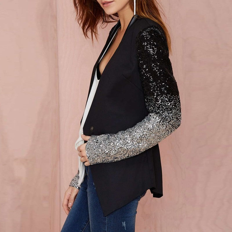Sequin Sleeve Jacket