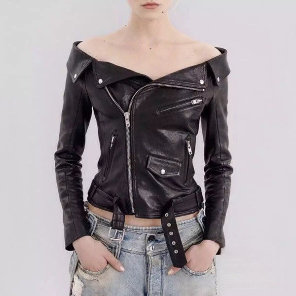 Giacca ecopelle Shoulderoff zip taschine Dream Shop
