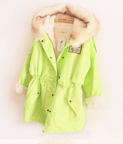 Giacca Helian dettaglio cappuccio ecopelliccia - Dream Shop