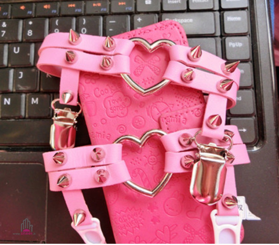 Giarrettiera Double Heart Studs