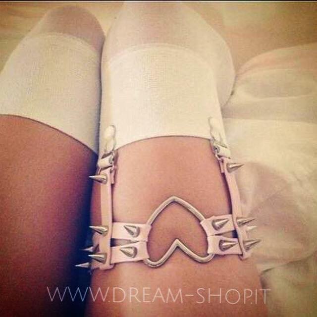 Giarrettiera Double Heart Studs