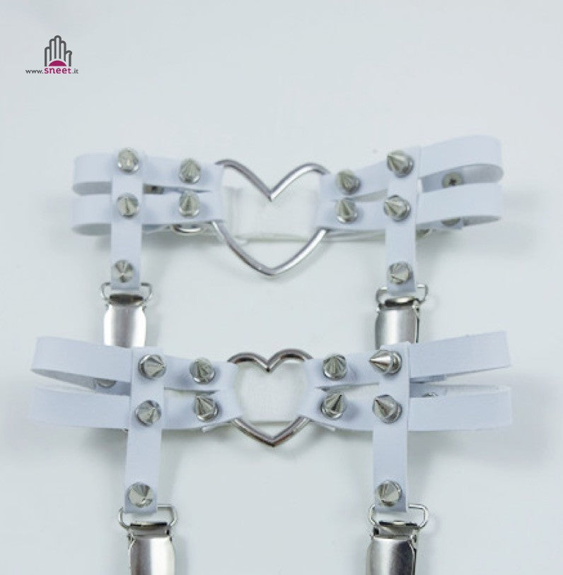 Giarrettiera Double Heart Studs