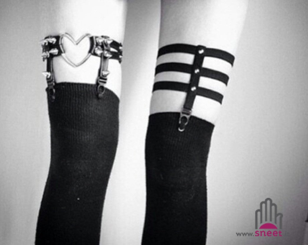 Giarrettiera Double Heart Studs