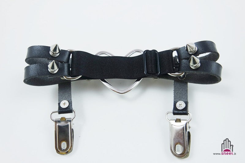 Giarrettiera Double Heart Studs