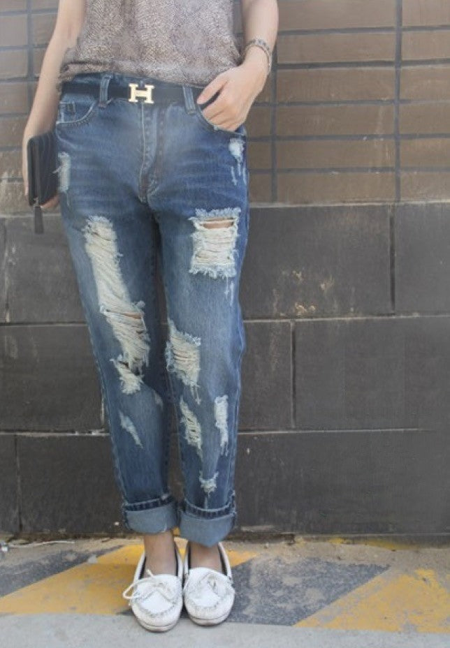 Jeans California Dream dettaglio strappi vintage — Dream Shop