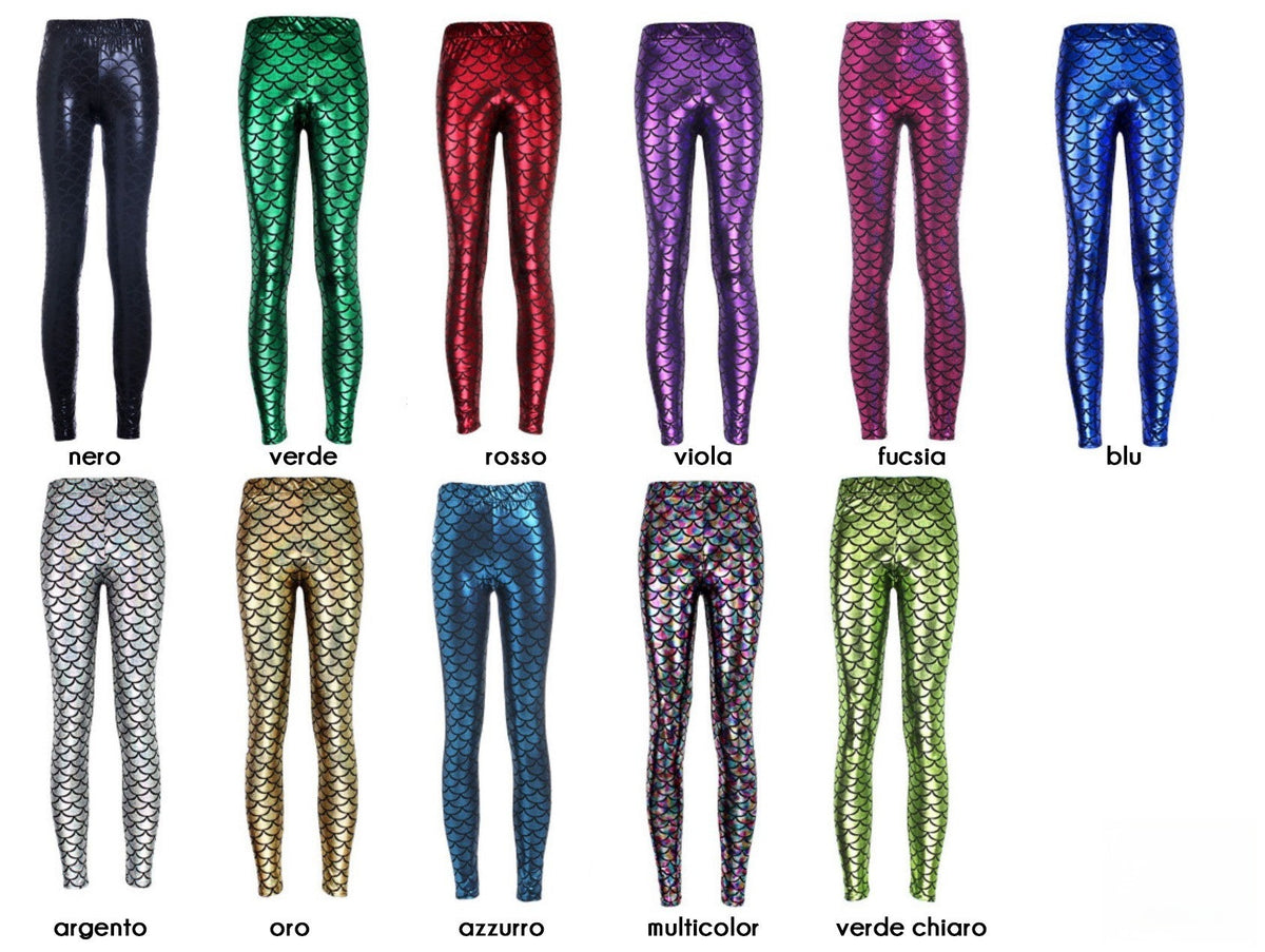 Leggings Sirena riflessi perlacei