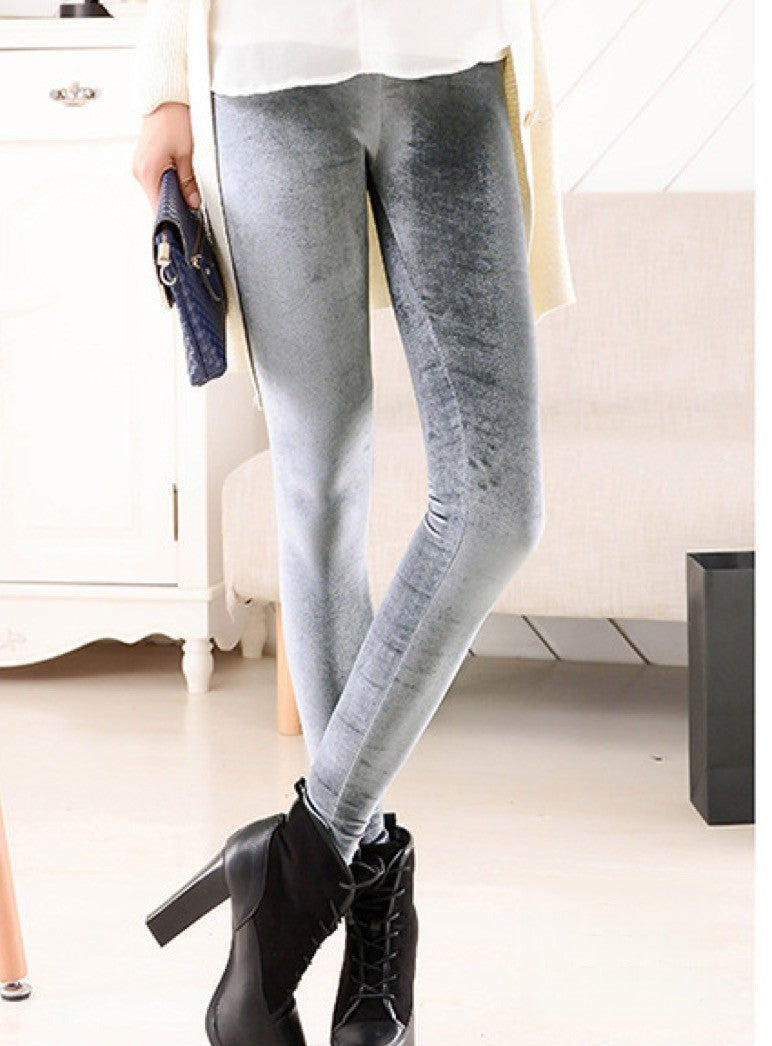 Leggings in velluto vista laterale
