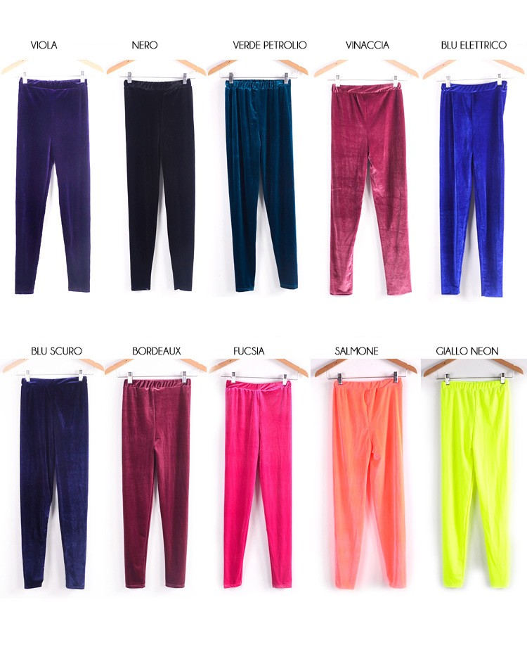 Leggings in velluto
