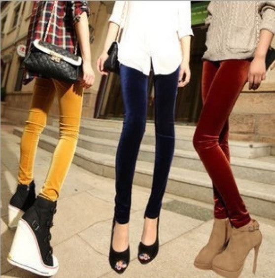 Leggings in velluto