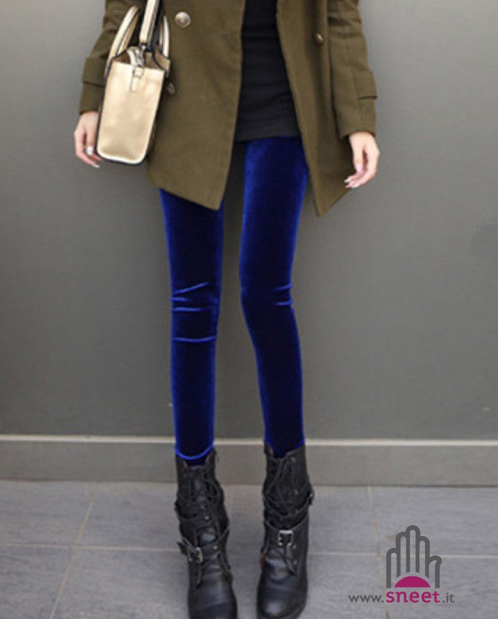 Leggings in velluto