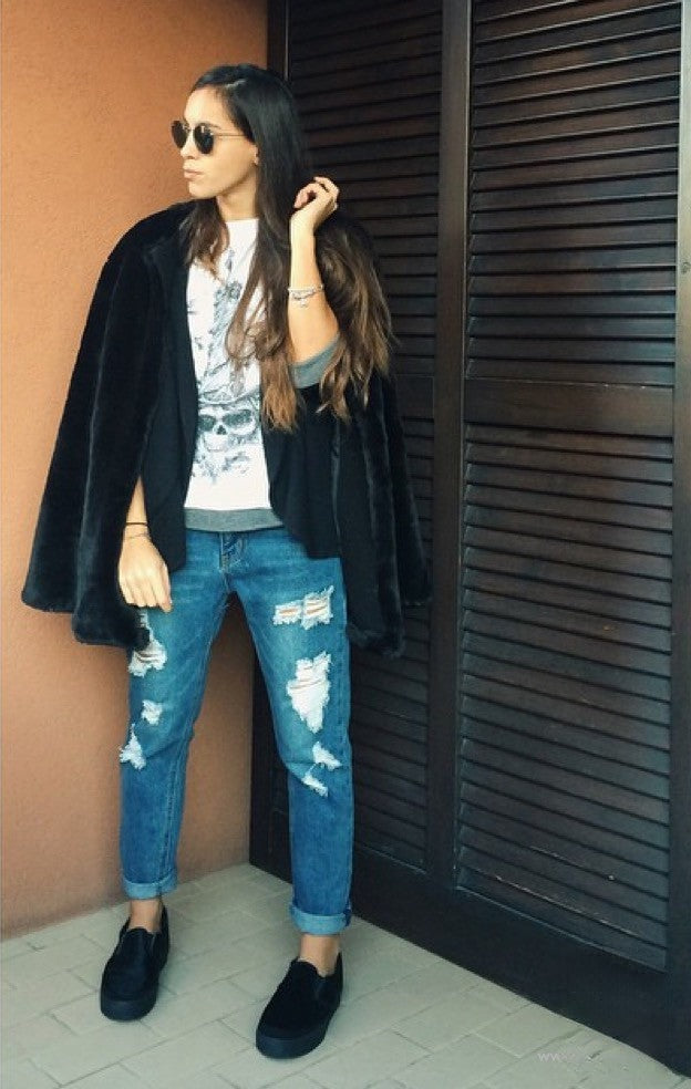 Jeans California Dream indossato look casual — Dream Shop