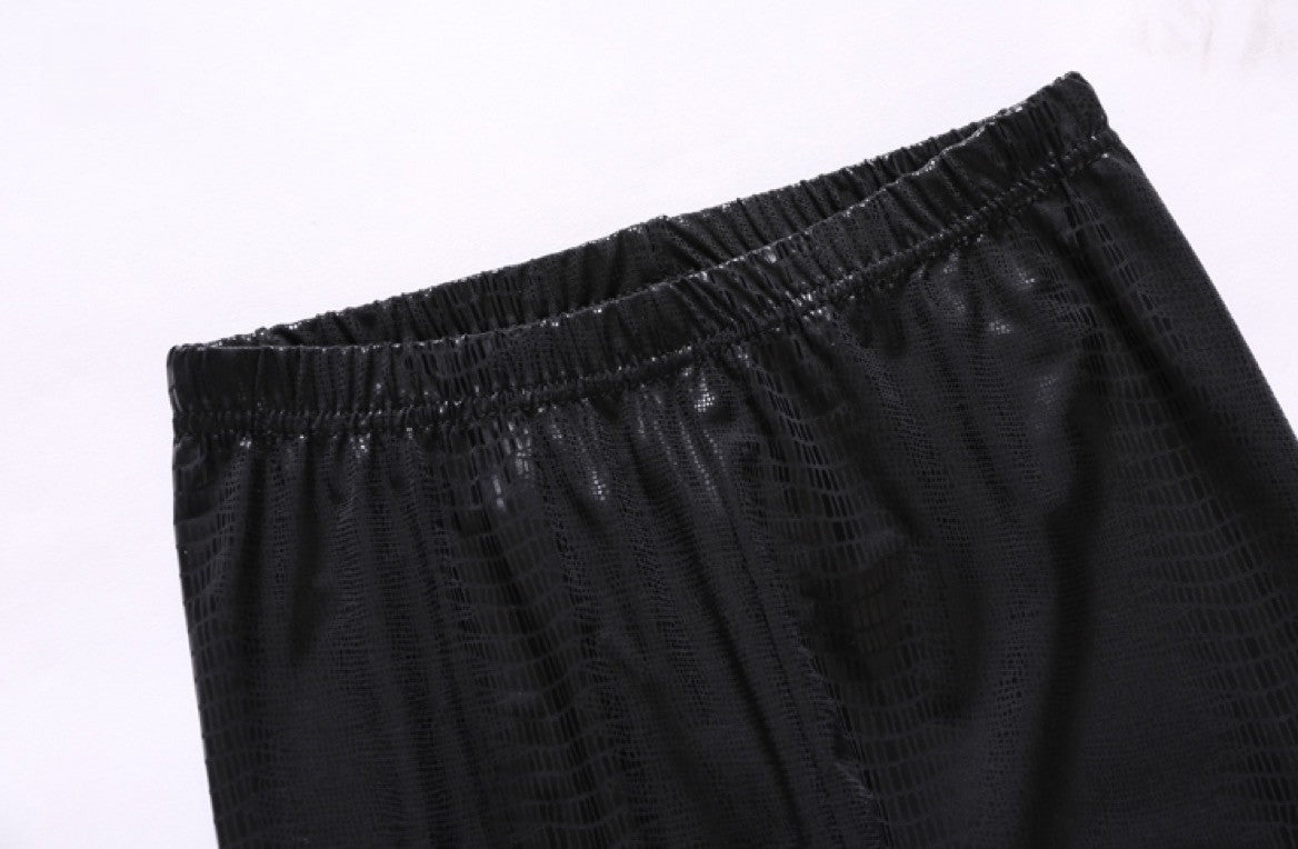 Leggings coccodrillati effetto lussuoso