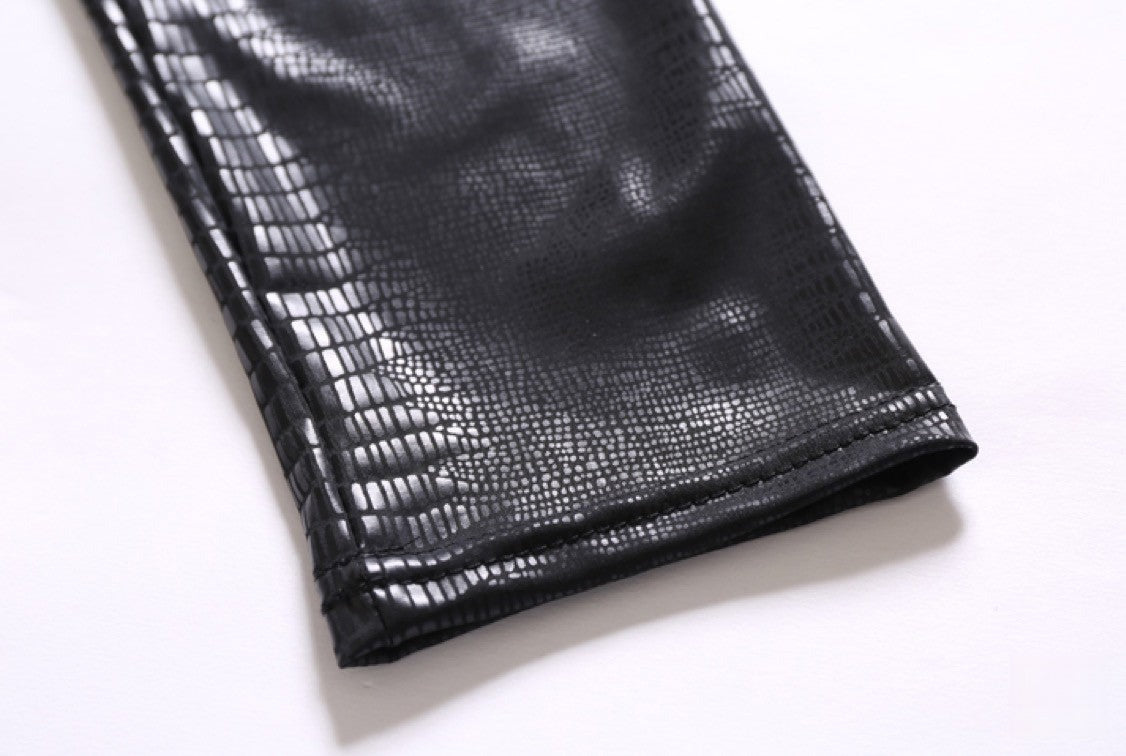 Leggings coccodrillati look serata