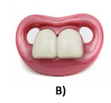 B-toothed pacifier