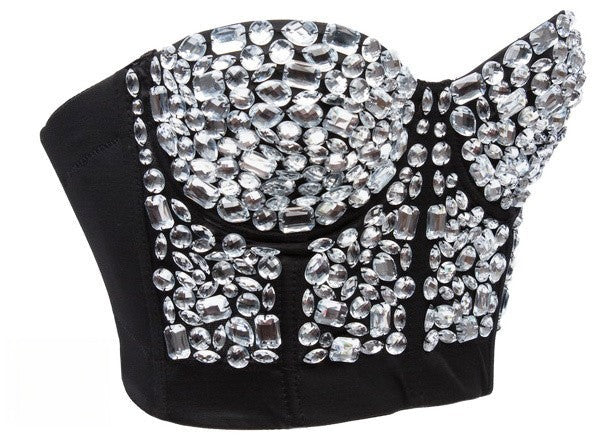 Crop Top Pietre — versione nero | Dream Shop