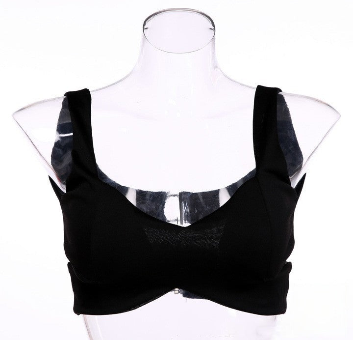 Danielle crop top dettaglio incrocio petto — Dream Shop