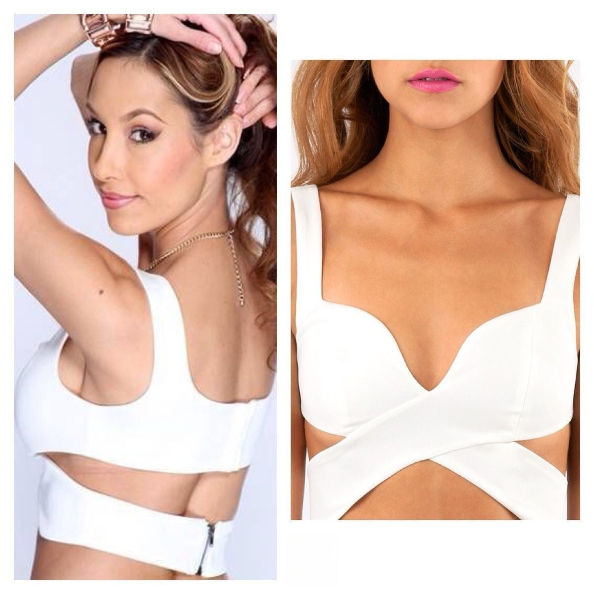 Danielle crop top vista laterale — Dream Shop