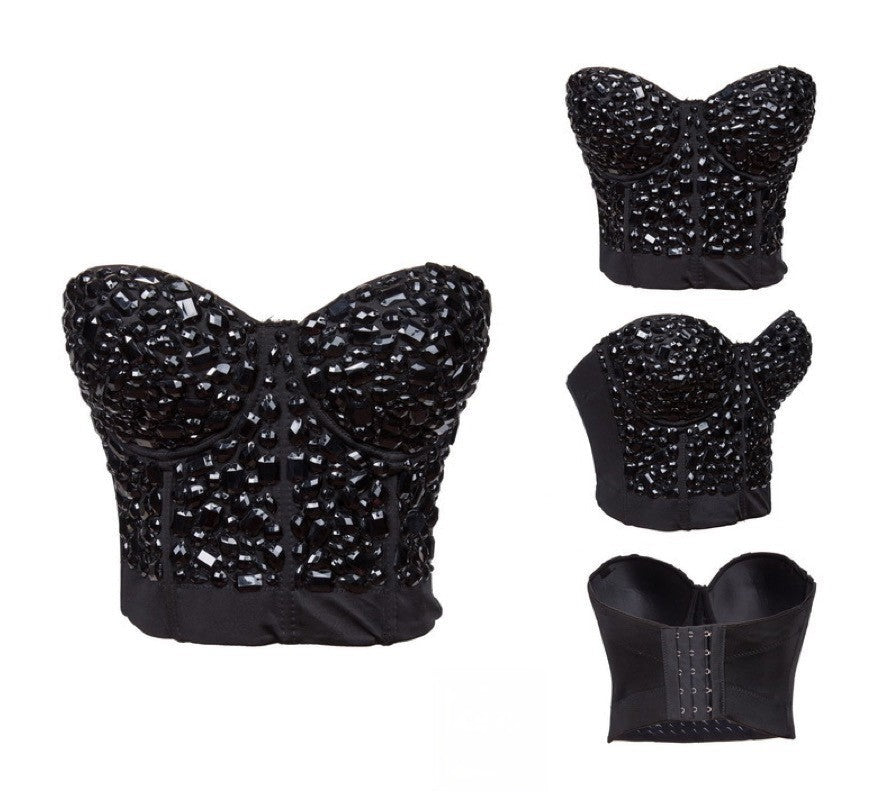 Crop Top Pietre Argento vista posteriore | Dream Shop