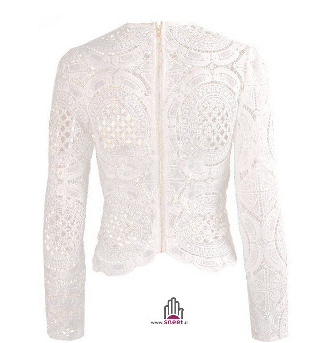 Maglia in pizzo Elenoir manica lunga