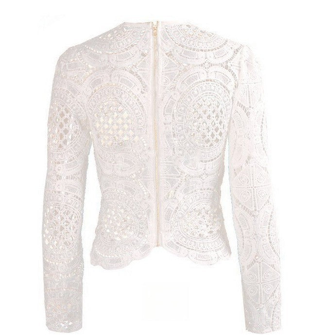 Maglia pizzo Elenoir vista laterale — Dream Shop