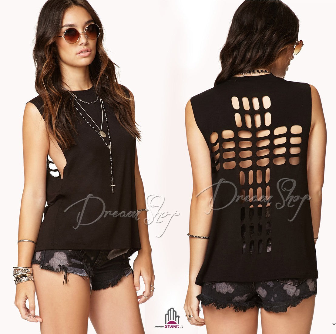Cross Cut Out Top
