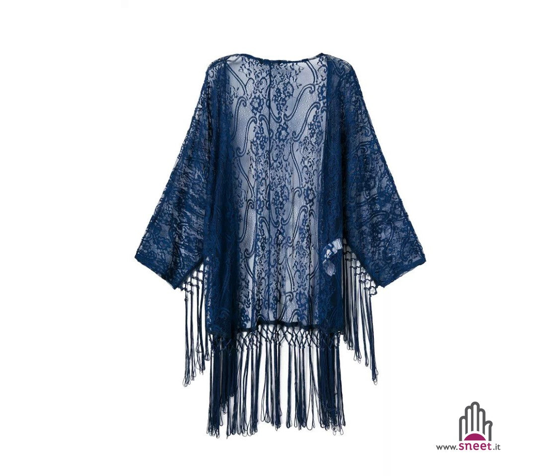 Kimono pizzo frange Junta
