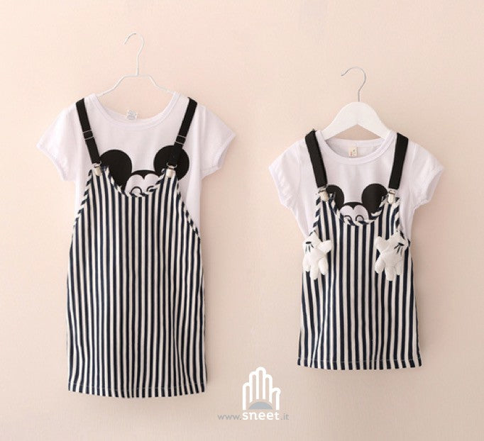 Vestito Righe Figlia