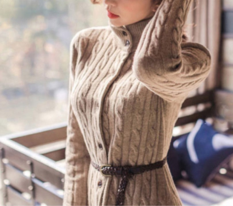 Tessa buttoned knit maxi dress