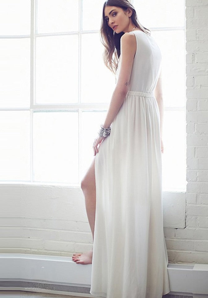 Hengel Long Dress — look serata chiffon elegante | Dream Shop