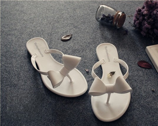 Infradito fiocchetto colore beige — Dream Shop